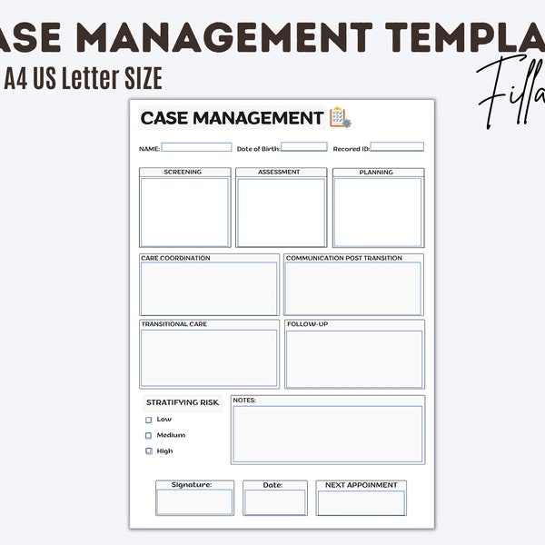 Casemanagement Notes - Etsy