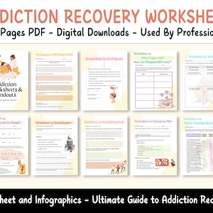 Addiction Recovery Workbook: Relapse Prevention, CBT (Digital Download)