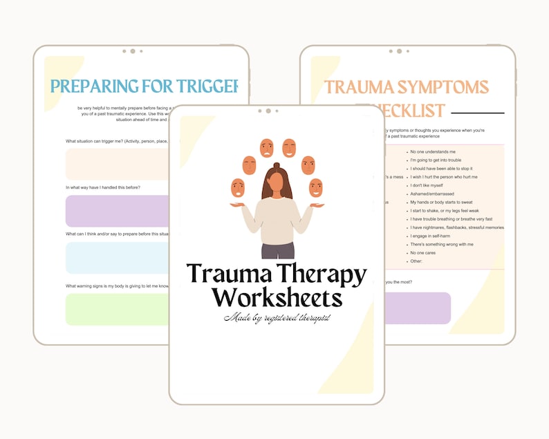 Trauma WorksheetsMEGA Bundle PTSD Workbook CBT for Teens Trauma WorksheetsMEGA Bundle PTSD Workbook CBT for Teens