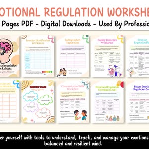 Werkboek emotionele regulatie, werkbladen emoties, werkbladen therapie, emoties beheren, volwassene, emotionele regulatie, woedebeheersing