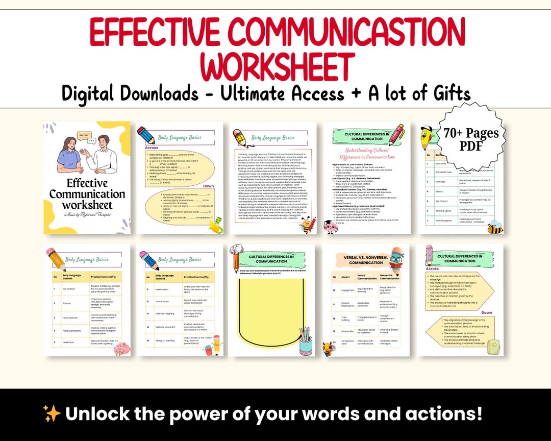 Effective Communication Workbook: Therapy Worksheets for Teens & Adults ...
