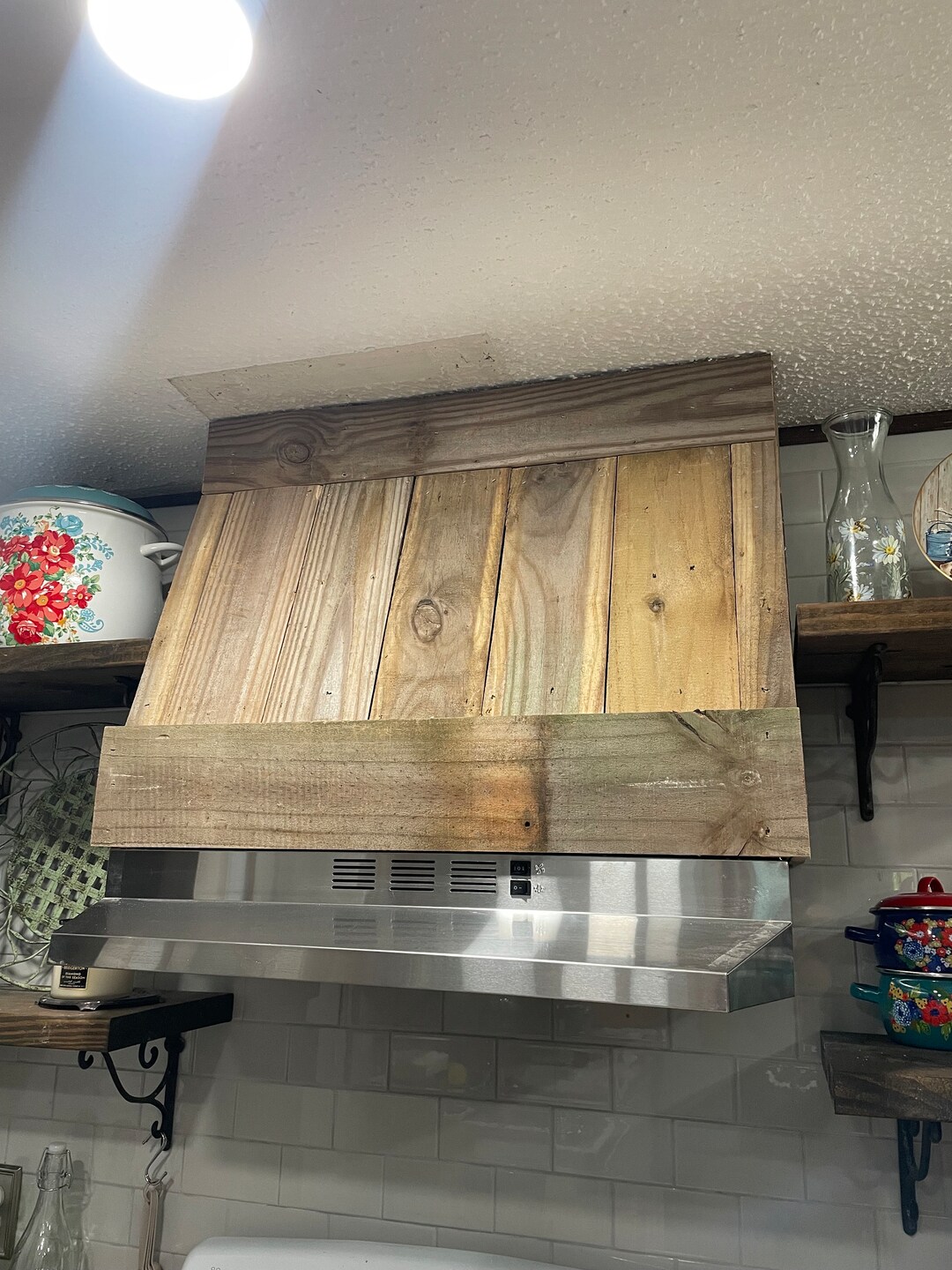 Rustic Range Hood Cabinet - Etsy