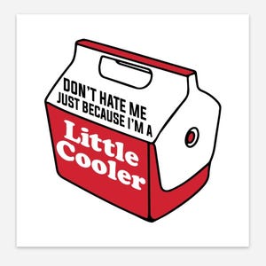 Don&#39;t Hate Me Because I&#39;m a Little Cooler vinyl sticker