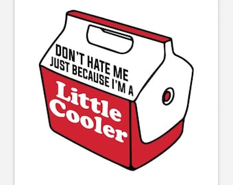 Don't Hate Me Weil I'm a Little Cooler Vinyl Aufkleber