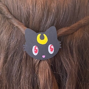 Sailor Moon Luna Clip Barrette | Anime Hair Accessories | Cute Accessories | Gifts for Her | Gifts for Friends | Lobster Claw Clips