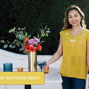 Häkelanleitung für Sommer-T-Shirt: Libelle Openwork Top (PDF-Häkelanleitung)