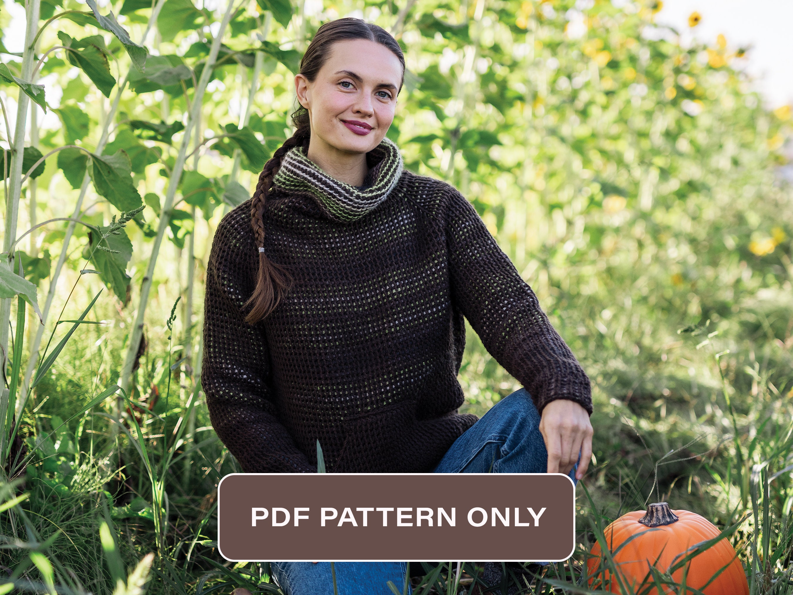 27 Crochet Jumper Patterns with Cowl Necks, Hexies, and Cropped Styles 22 Tunisian Crochet Sweater Pattern