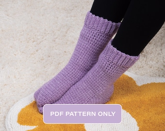 Häkelanleitung für Haussocken: Wolle (PDF Pattern)