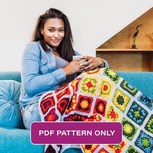 Crochet Pattern: Granny Square Blanket or Afghan PDF Crochet Pattern - Oma Blanket