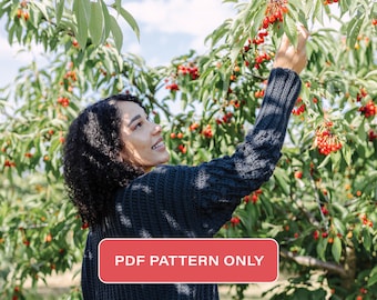 Haakpatroon: volumineus vest met structuur en lange mouwen pdf haakpatroon - vest van kornoelje