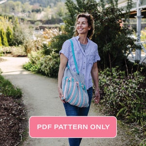 Crochet Bag Pattern: Striped Summer Tote with Tassels (PDF Pattern)
