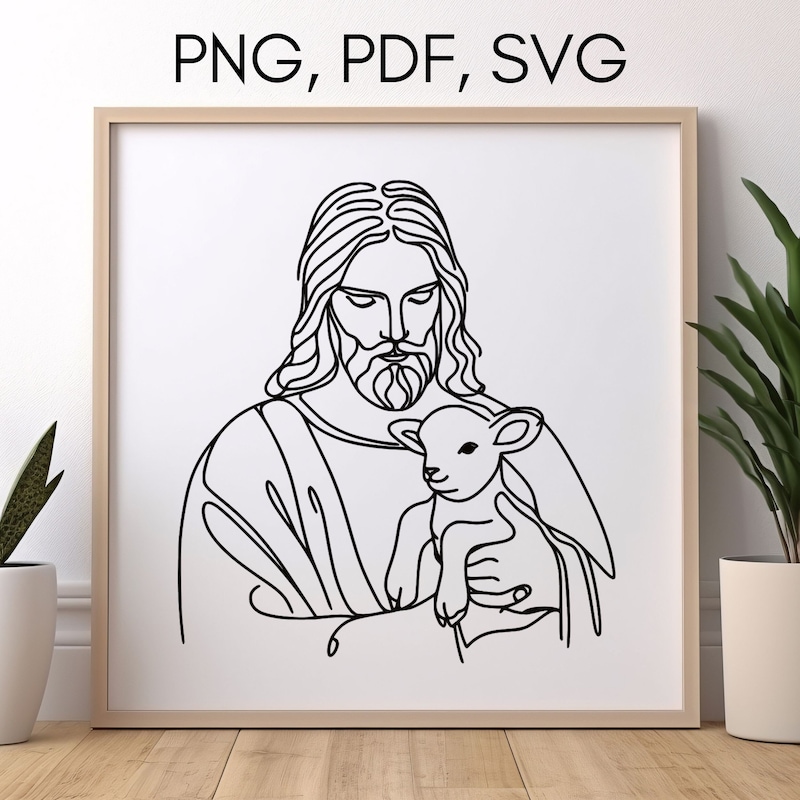 Jesus With Lamb - Etsy