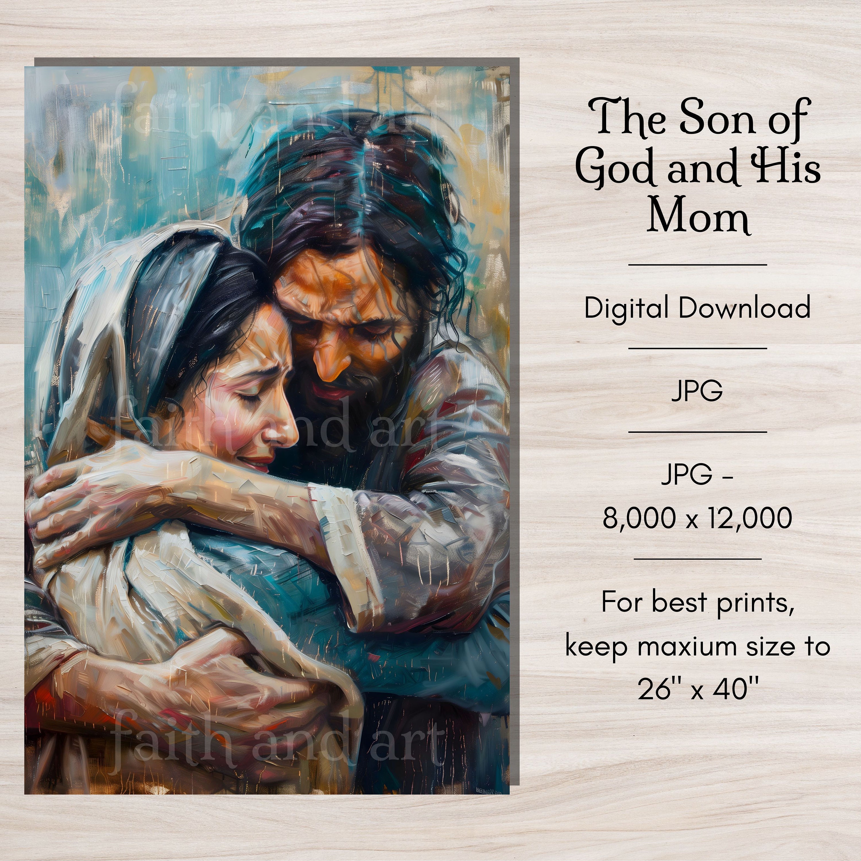 Jesus and Mary, Son of God and His Mom, Easter Resurrection, Mother and ...