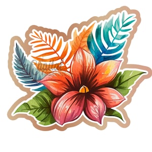 Hibiskus Luau Hawaiianische polynesische Blume Ausstecher STL & PNG Dateien
