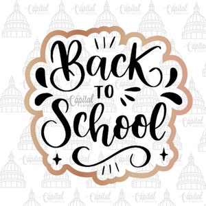Back to School Lettering Cookie Cutter STL & PNG File (4 sizes included)