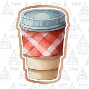 Fall Coffee To-go Cup Mug Cookie Cutter STL and PNG files