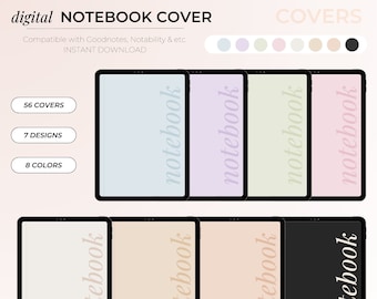 Digital Notebook Covers for GoodNotes, Notability Digital Notebook Covers Goodnotes Covers Notability Covers Cute Digital Covers Notebook