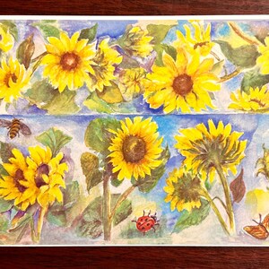 Hard to Find SUNFLOWER Whipper Snapper Stickers Designs: 1 Border + 14 Individual Stickers - Large Sun Flower Sheet