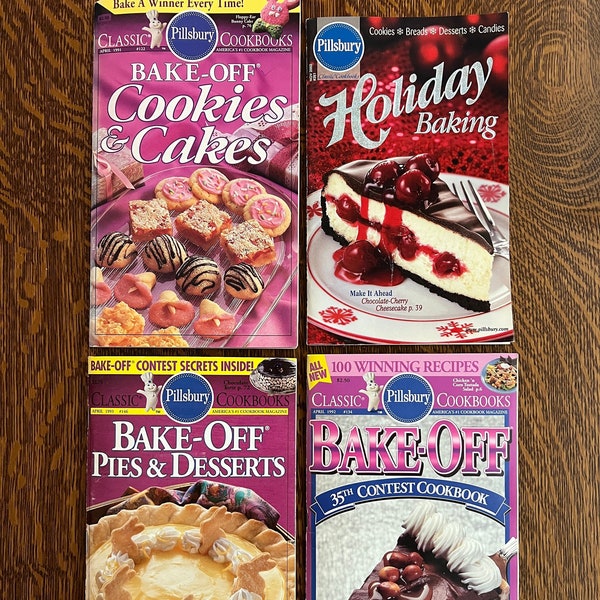 PILLSBURY Bake Off & Holiday Recipe Classic Cookbooks, 1990-2002 *YOU CHOOSE*