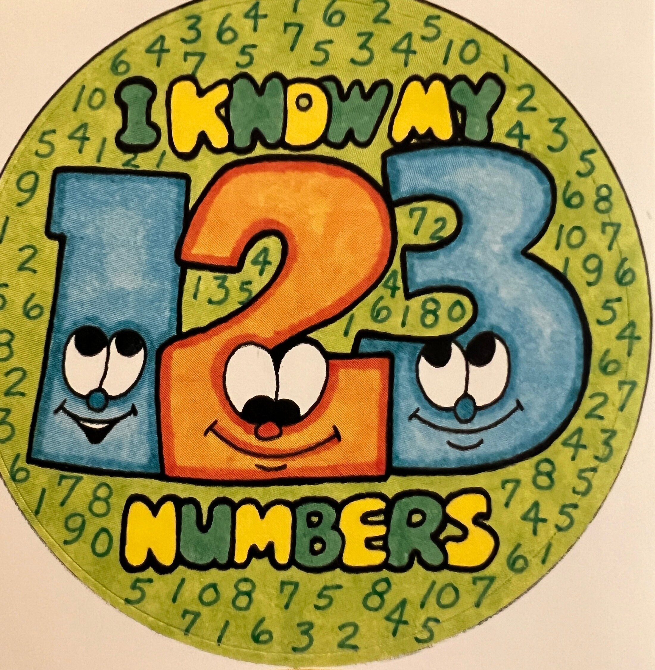 HTF Vintage I Know My Numbers 123 Stickers - Round School Reward Cute ...