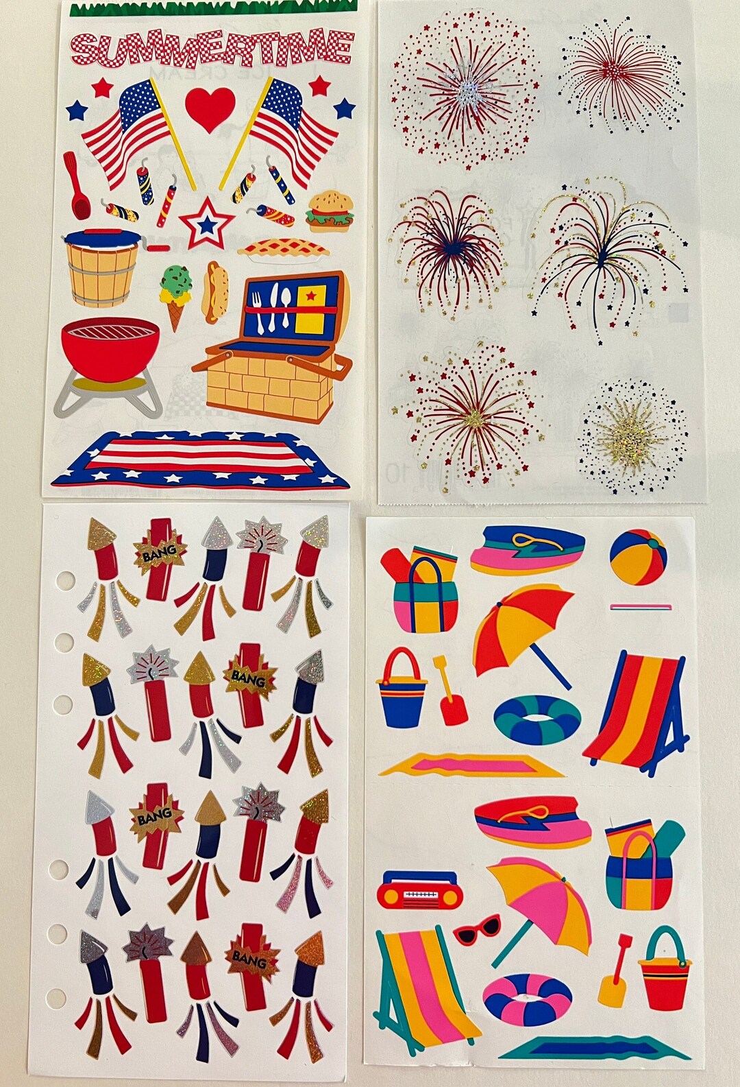 July 4th Summer Themed Vintage Sticker Set: Mrs. Grossman’s ...