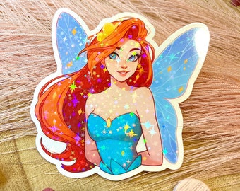 Anime red fairy stickers | Fire fairy stickers | Flame stickers | Laptop stickers | Vinyl stickers | Anime | Glitter stickers | Decoration