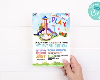 5th Birthday Bash: Editable Digital Template for Celebrating Half a Decade!