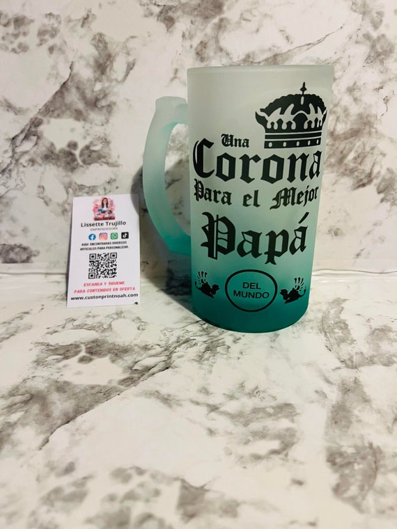 Jarra De Cerveza Corona Personalizada / Regalos Del Día Del Padre / Jarra  De Cerveza Esmerilada / Jarra De Cerveza Personalizada 