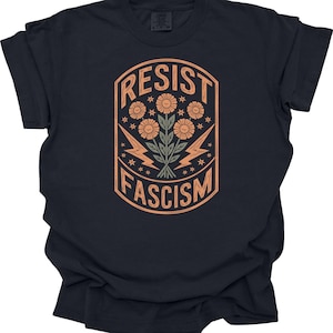Resist Fascism Graphic Tee | Unisex Garment-Dyed Cotton T-Shirt