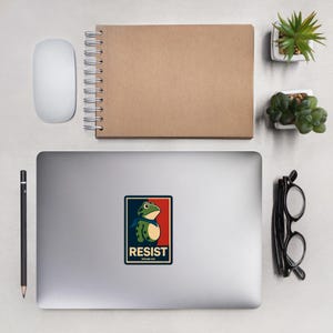 Resist Portland Frog Sticker | Anti-Trump Political Kiss-Cut Sticker