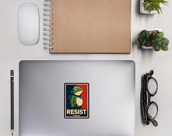 Resist Portland Frog Sticker | Anti-Trump Political Kiss-Cut Sticker
