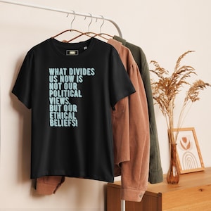 Ethical Beliefs Organic Cotton Women's T-shirt, Pro Democracy