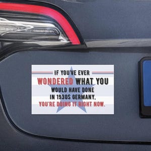 Anti-Fascism Magnet | Political Satire Car Decal image 9