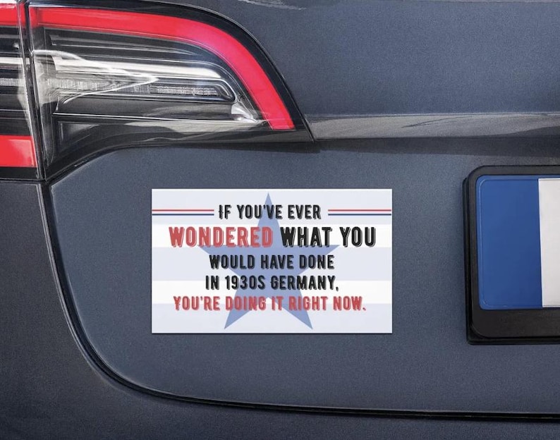 Anti-Fascism Magnet | Political Satire Car Decal image 9