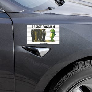 Resist Fascism Portland Frog Car Magnet | Pro-Democracy Vinyl