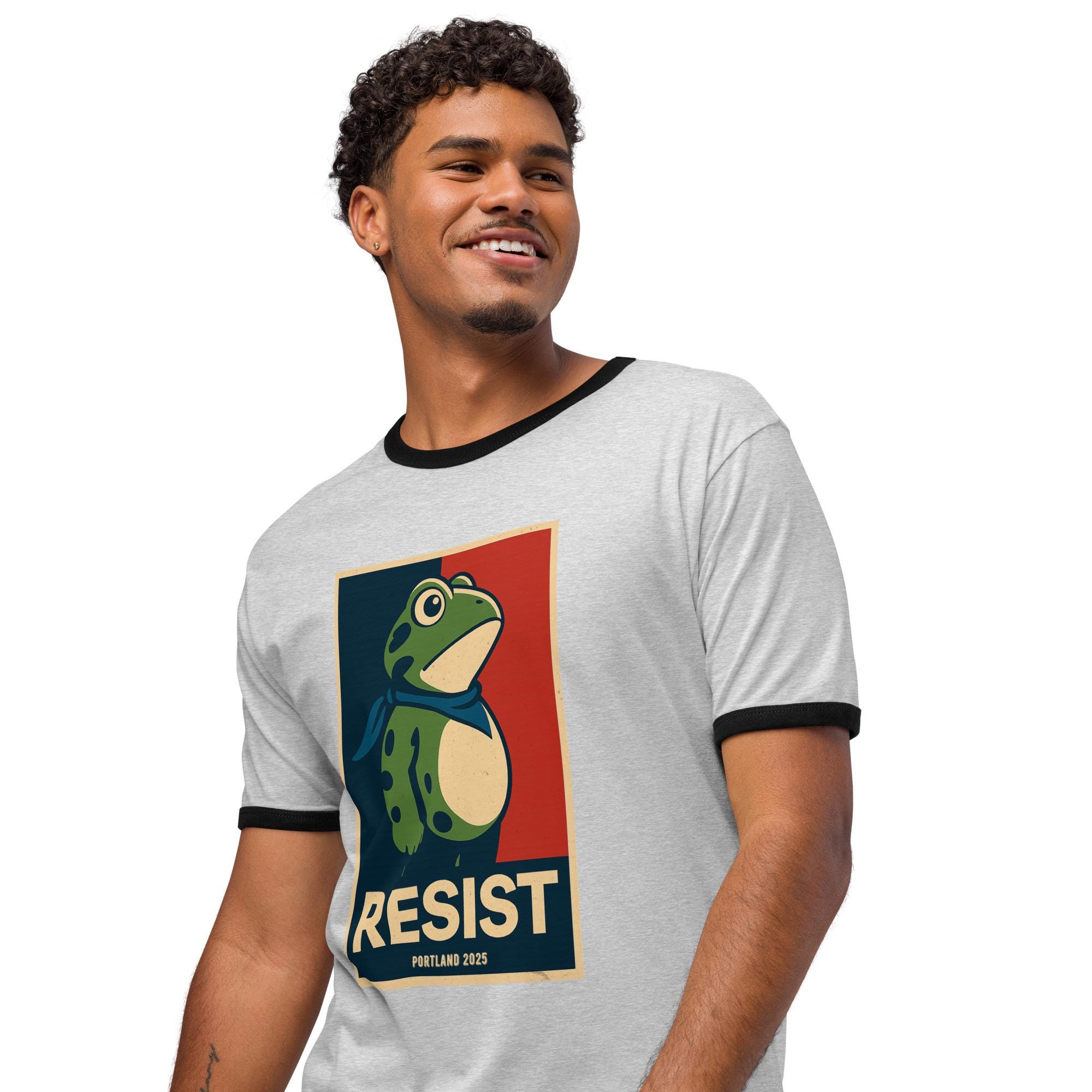 Frog Ringer Portland Frog Resist Ringer Tee | Political Activism Shirt - Etsy