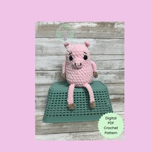 Spud Buds low sew crochet Pig pattern