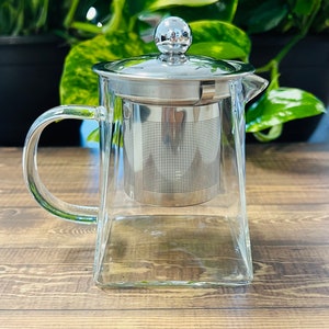 Tower Glass Infuser Teapot 350ml