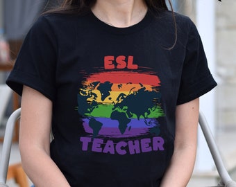 ESL Teacher Sweatshirt, ESL shirt, Teacher crewneck, Language Teacher, Spanish Teacher gift, English Teacher gift, Language Teacher