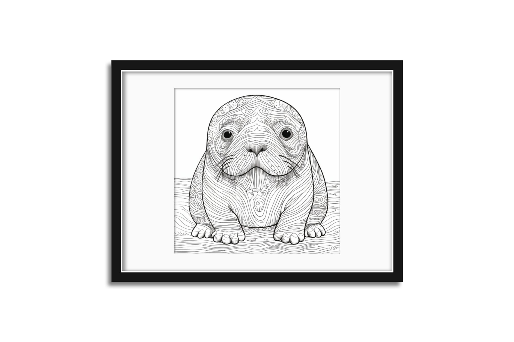 Baby Walrus Coloring Page Coloring Page for Adult Printable - Etsy