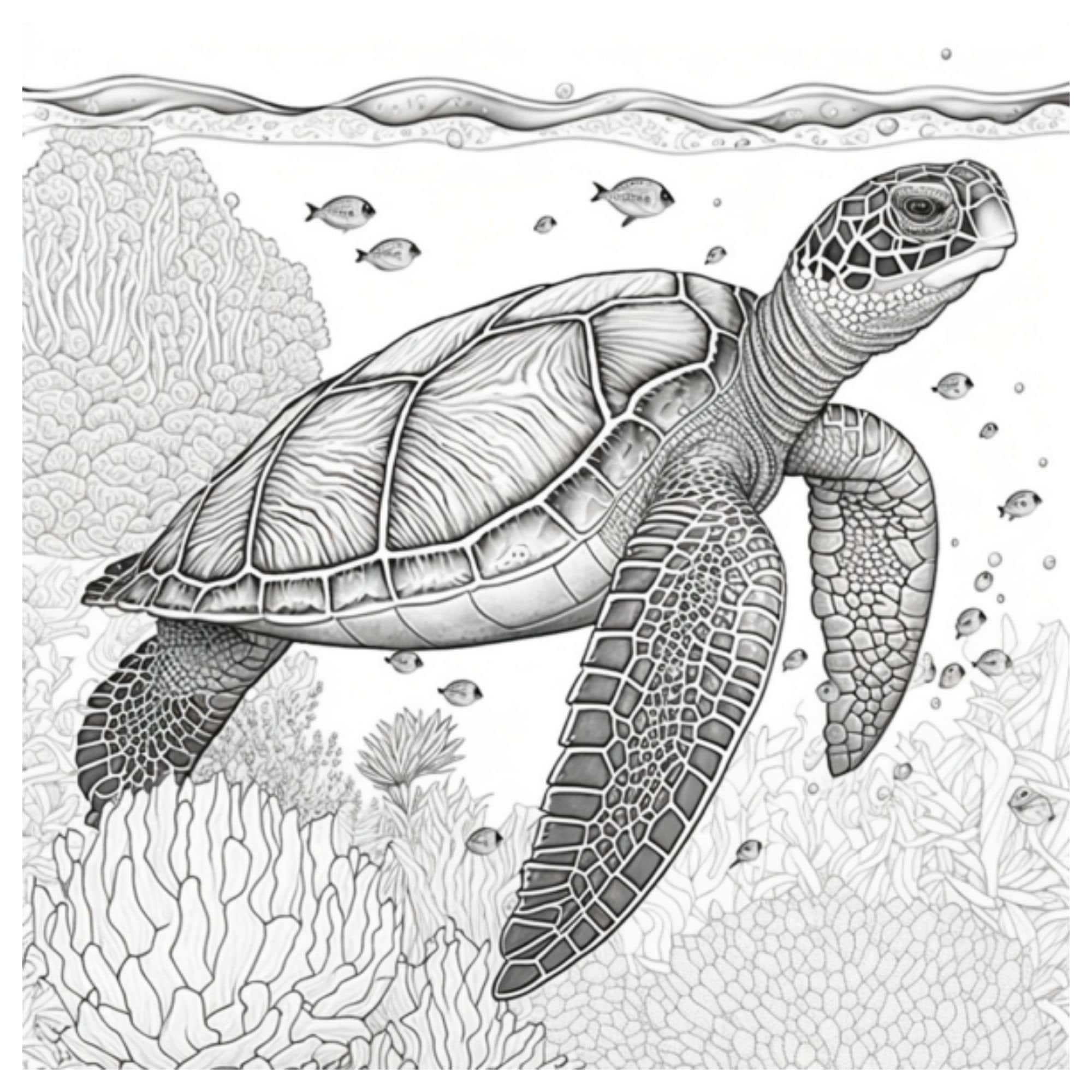 Turtle Coloring Pages for Adults - Il Fullxfull.4810425898 1k5u 