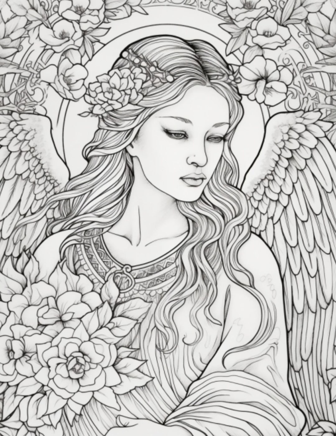 Angel Coloring Page Instant Download - Il 1080xN.4858709971 G0vb