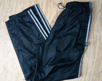 ウォーキング・ランニングウェア 00s adidas setup nylon jacket pants Y2K Vintage Adidas Pants Men's 2XL Y2K 2000s Blue Nylon Track Zip Hem