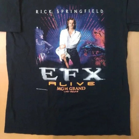 Vintage Rick Springfield EFX Alive MGM Grand T-Sh… - image 3