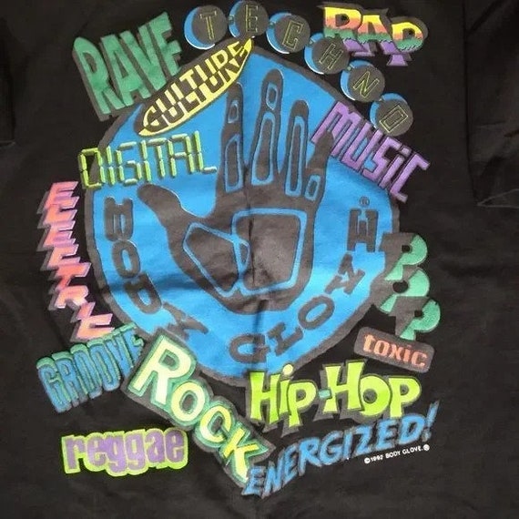 Vintage 90s Body Glove Music Culture T-Shirt - image 1