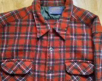 Camisa Vintage Pendleton de franela y lana con botones