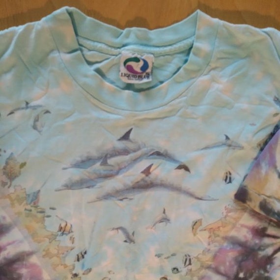 Vintage 90s Liquid Blue Ocean Tie Dye AOP T-shirt - Etsy