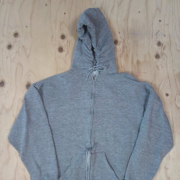 Vintage 80s Jerzees Russell Athletic Zipper Hoodie Sweatshirt Heather Gray  - Etsy