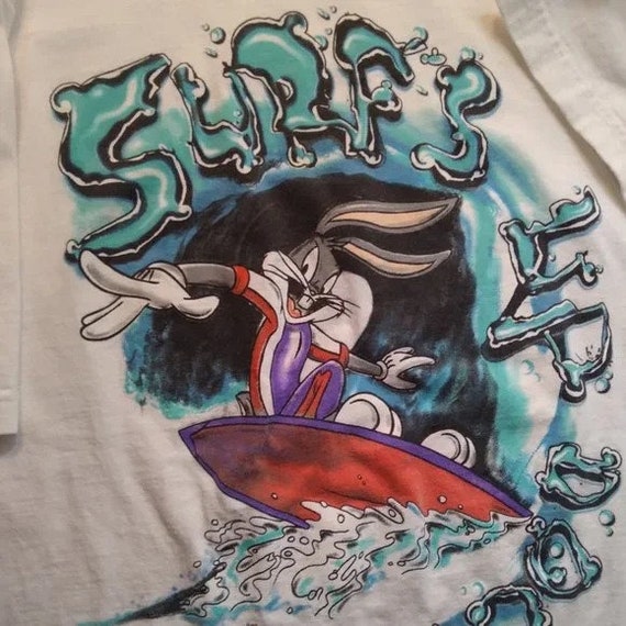 Buy Vintage 90s Looney Tunes Bugs Bunny Surfs up T-shirt Online in  