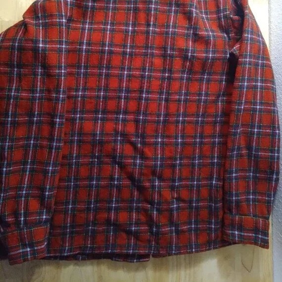 Vintage Pendleton Flannel Wool Button Down Shirt - image 5
